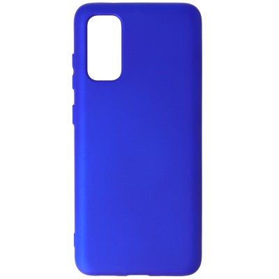 Husa Samsung Galaxy Note 20, SIlicon Catifelat cu interior Microfibra, Albastru Electric